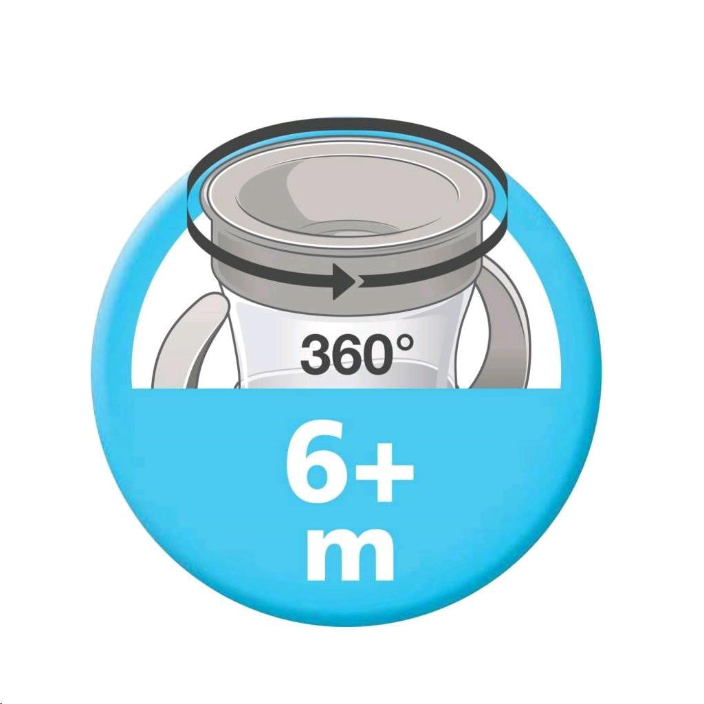 Bájos itató pohár Mini Magic NUK 360° fedéllel zöld