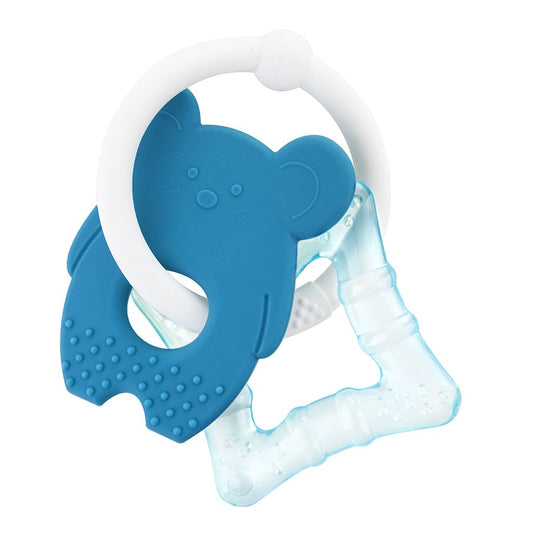 Akuku szilikon és hűthető baba rágóka – egér és négyzet, 2 darabos szett