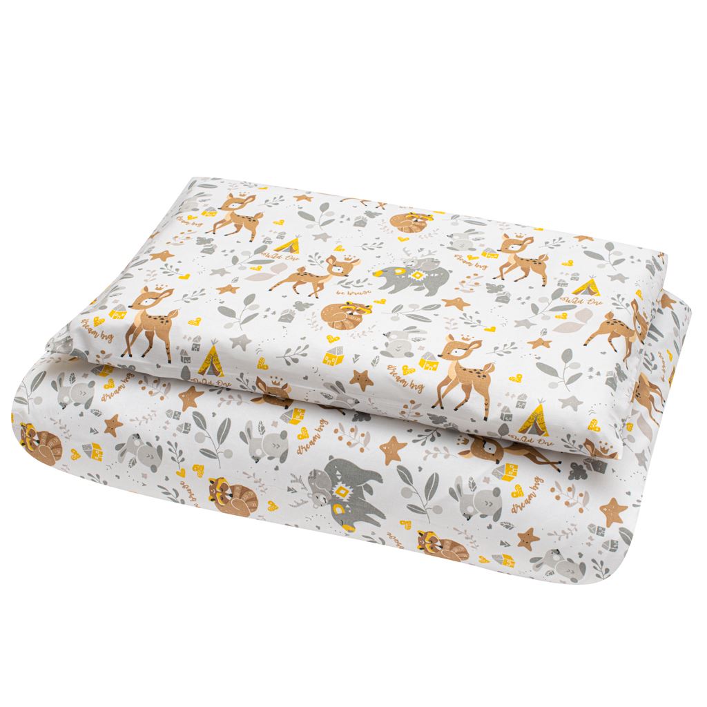 3-részes ágyneműhuzat New Baby 100/135 cm őzike szürke