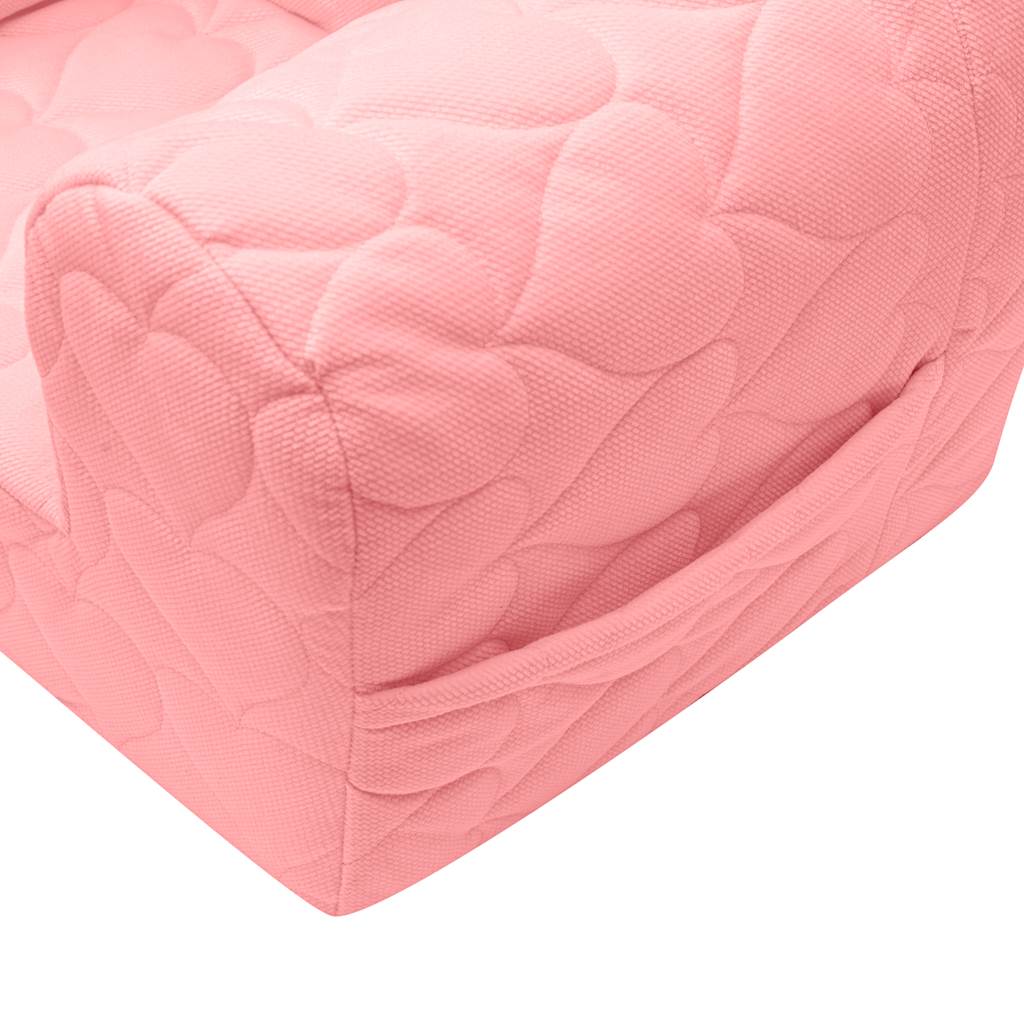 Gyermek fotel Velvet New Baby Szívecskék rózsaszín