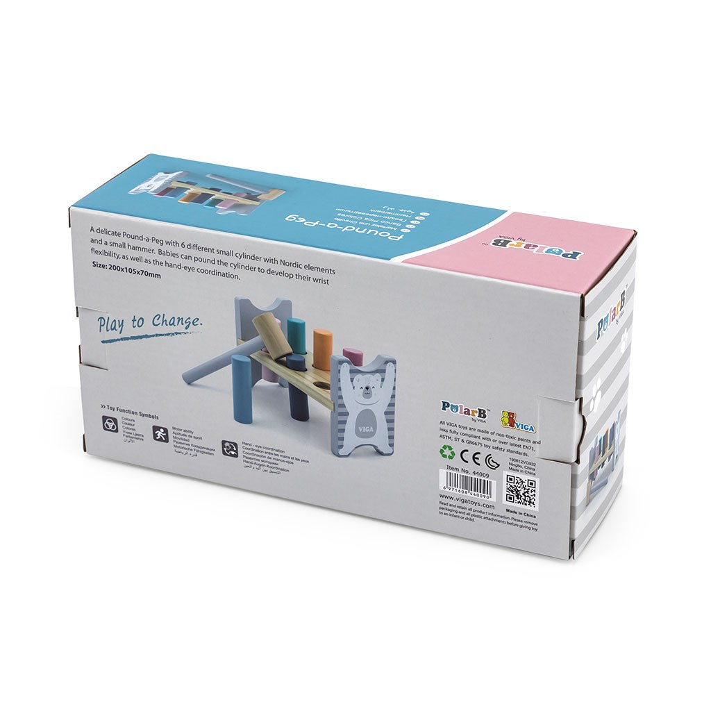 Fa kalapálós asztal gyerekeknek Viga PolarB