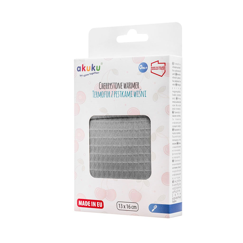 Gyermek melegítő és hűsítő Thermofor párna cseresznyemaggal Akuku szürke