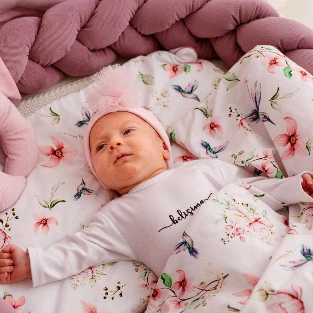 Pamut ágynemű szett kiságyba Belisima Kolibrik 75/100