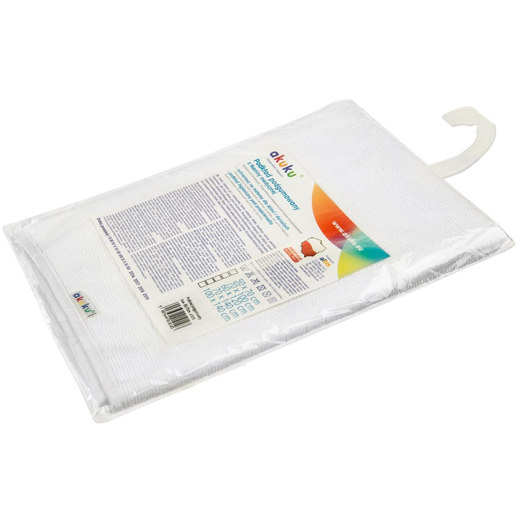 Vízálló gumi alátét Akuku 90x200 fehér