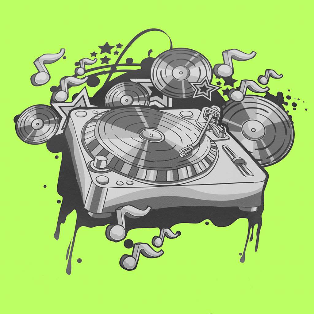 Tányér hócsúszka Baby Mix 60 cm MUSIC zöld