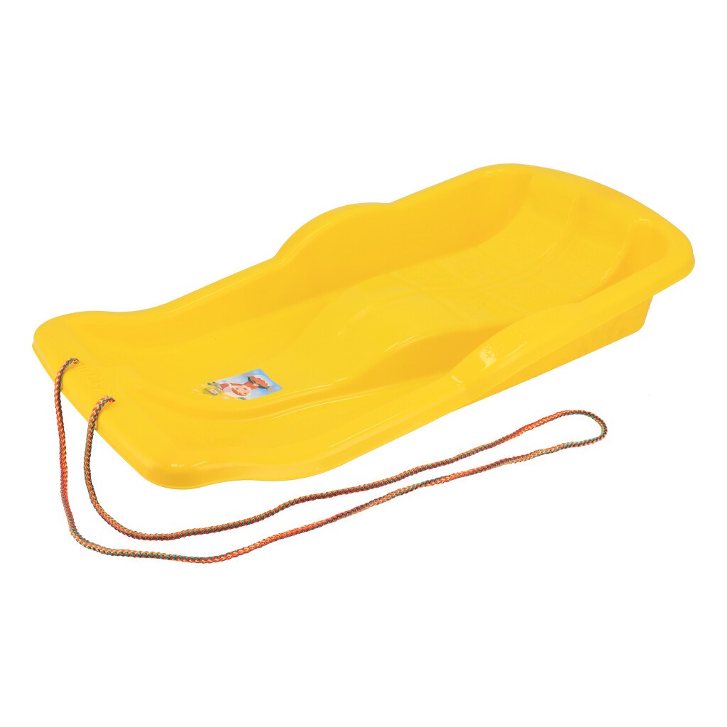 Műanyag lapos szánkó Baby Mix KAROL sárga