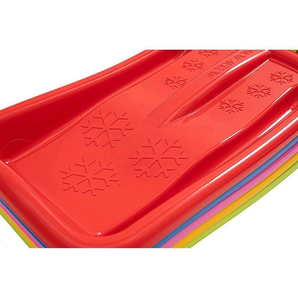 Hócsúszka mozgatható fogantyúval Baby Mix SNOW ARROW 74 cm piros