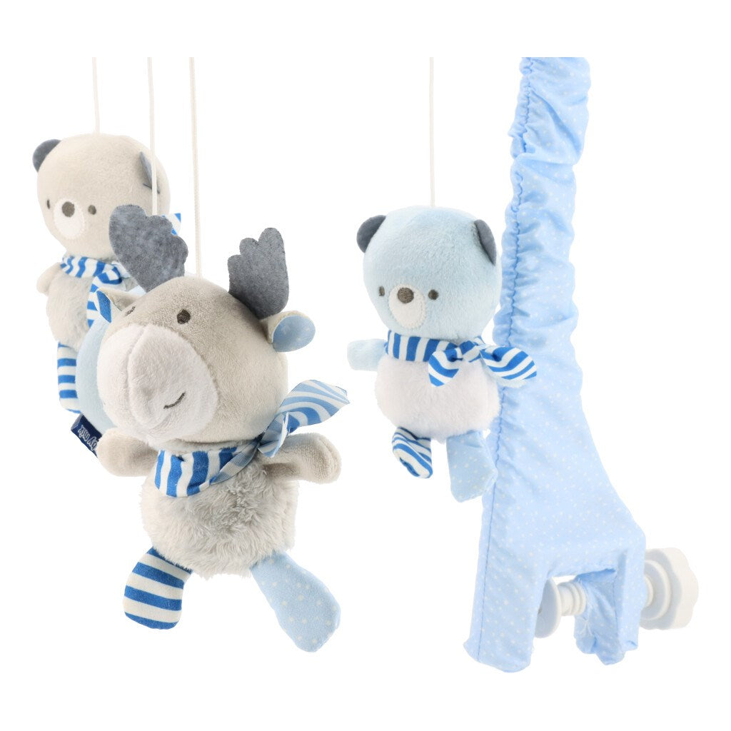 Elektronikus körhinta a kiságy fölé Baby Mix Jávorszarvas és mackó