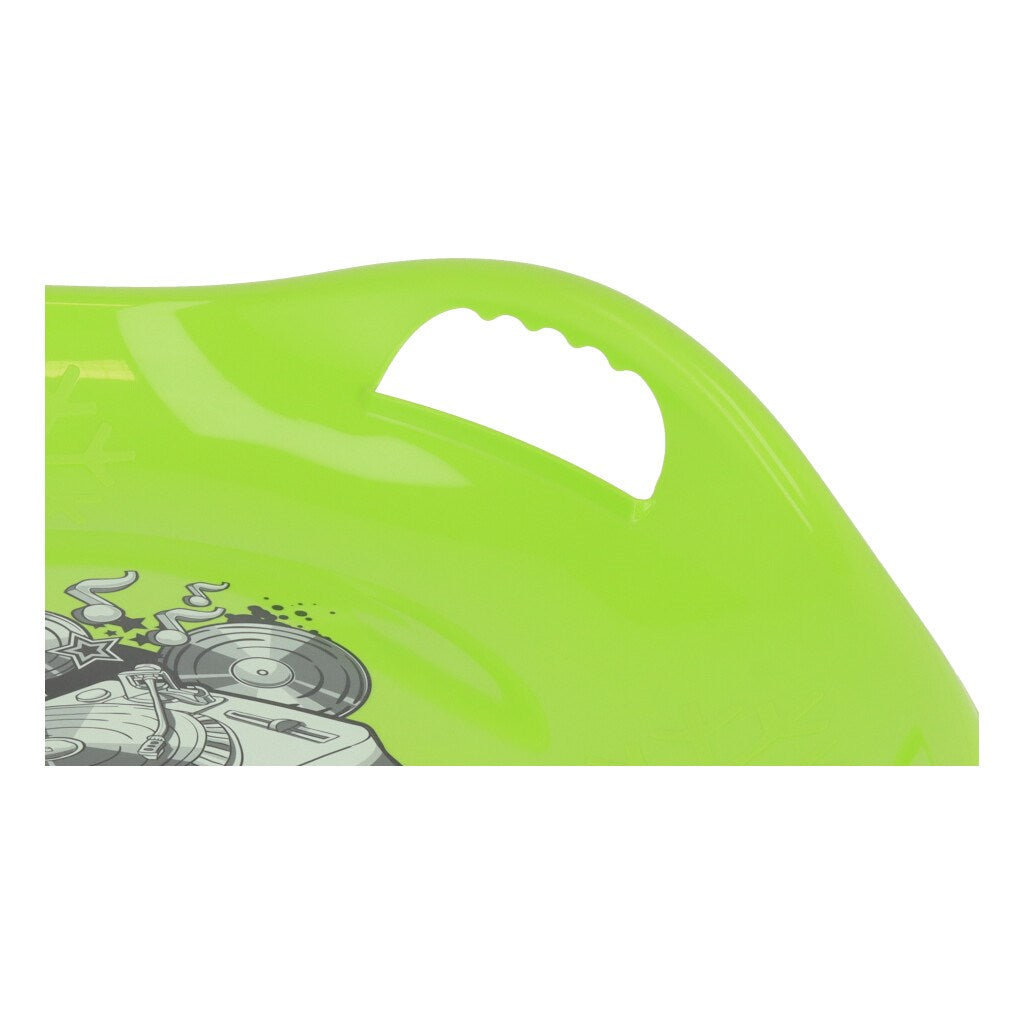 Tányér hócsúszka Baby Mix 60 cm Snowflake MUSIC zöld