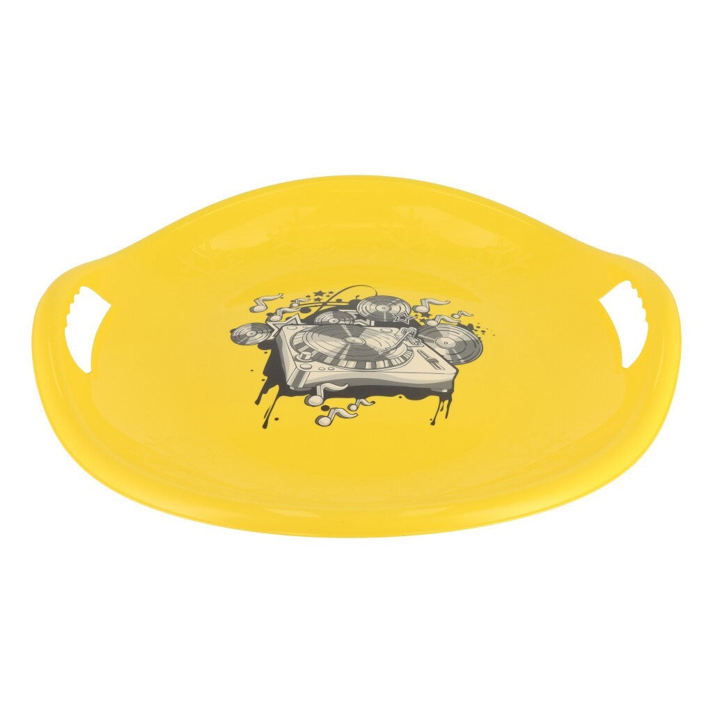 Tányér hócsúszka Baby Mix 60 cm Snowflake MUSIC sárga