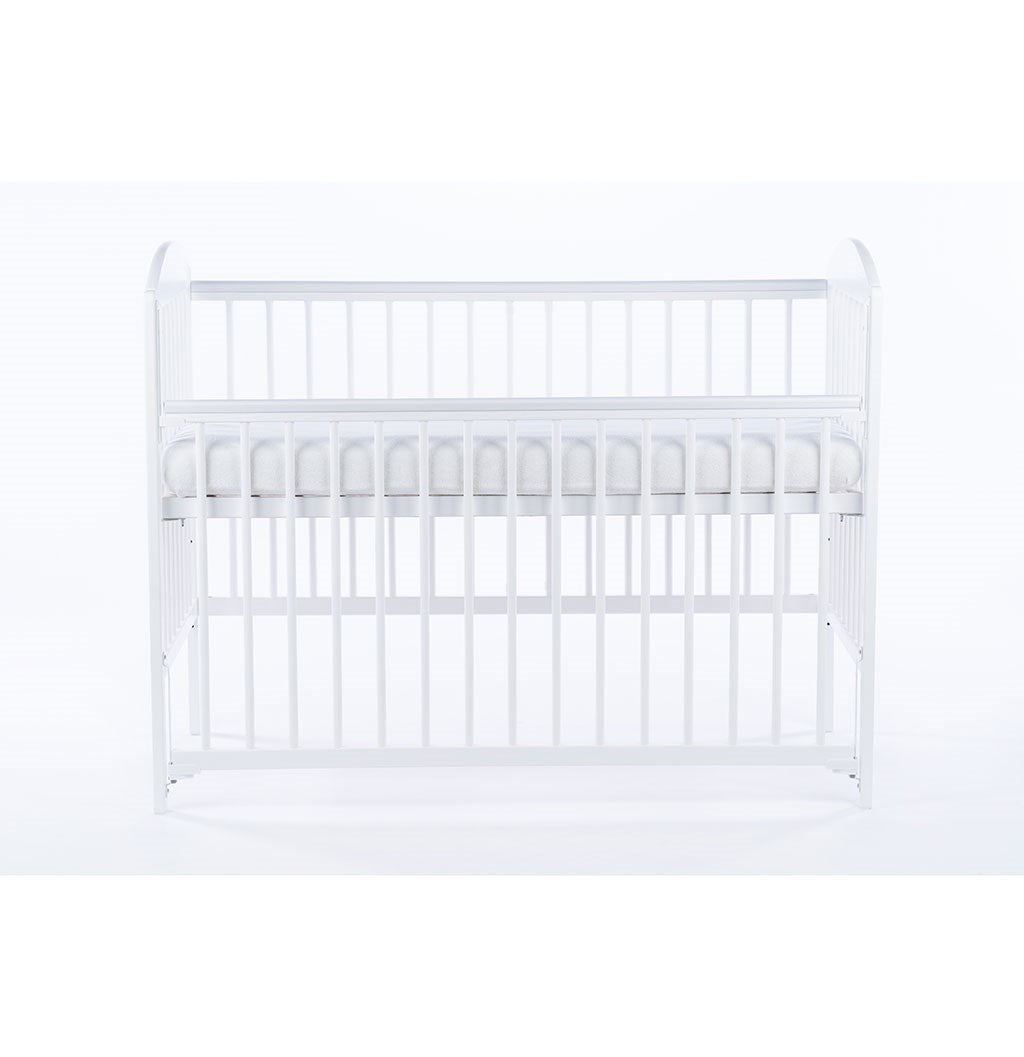 Gyermek kiságy Drewex LULAYA leengedhető oldalráccsal fehér