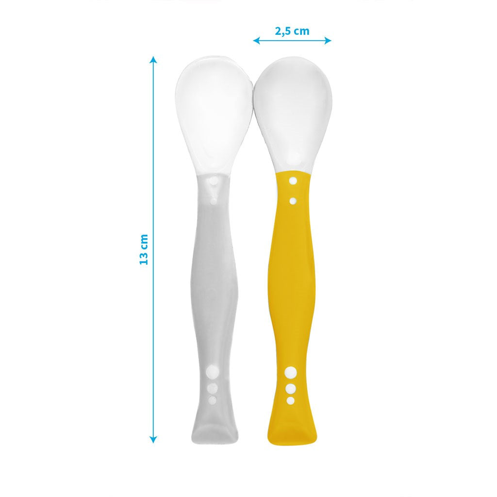 Baba rugalmas kanál Baby Ono 2 db szürke, sárga