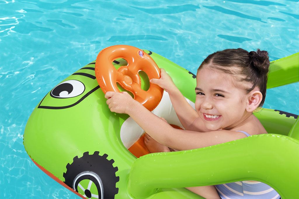 Gyermek felfújható tetővel Bestway Autó 92x61 cm