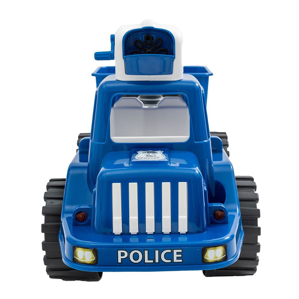 Gyermek rendőrségi bébitaxi buborékfújóval BAYO 70 cm