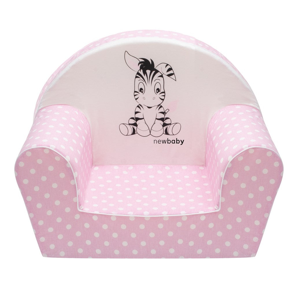 Gyermek fotel New Baby Zebra világos rózsaszín