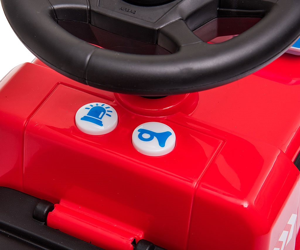 Zenélő bébitaxi Mercedes Milly Mally TŰZOLTÓAUTÓ piros