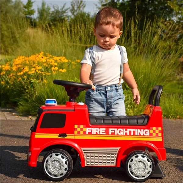 Zenélő bébitaxi Mercedes Milly Mally TŰZOLTÓAUTÓ piros