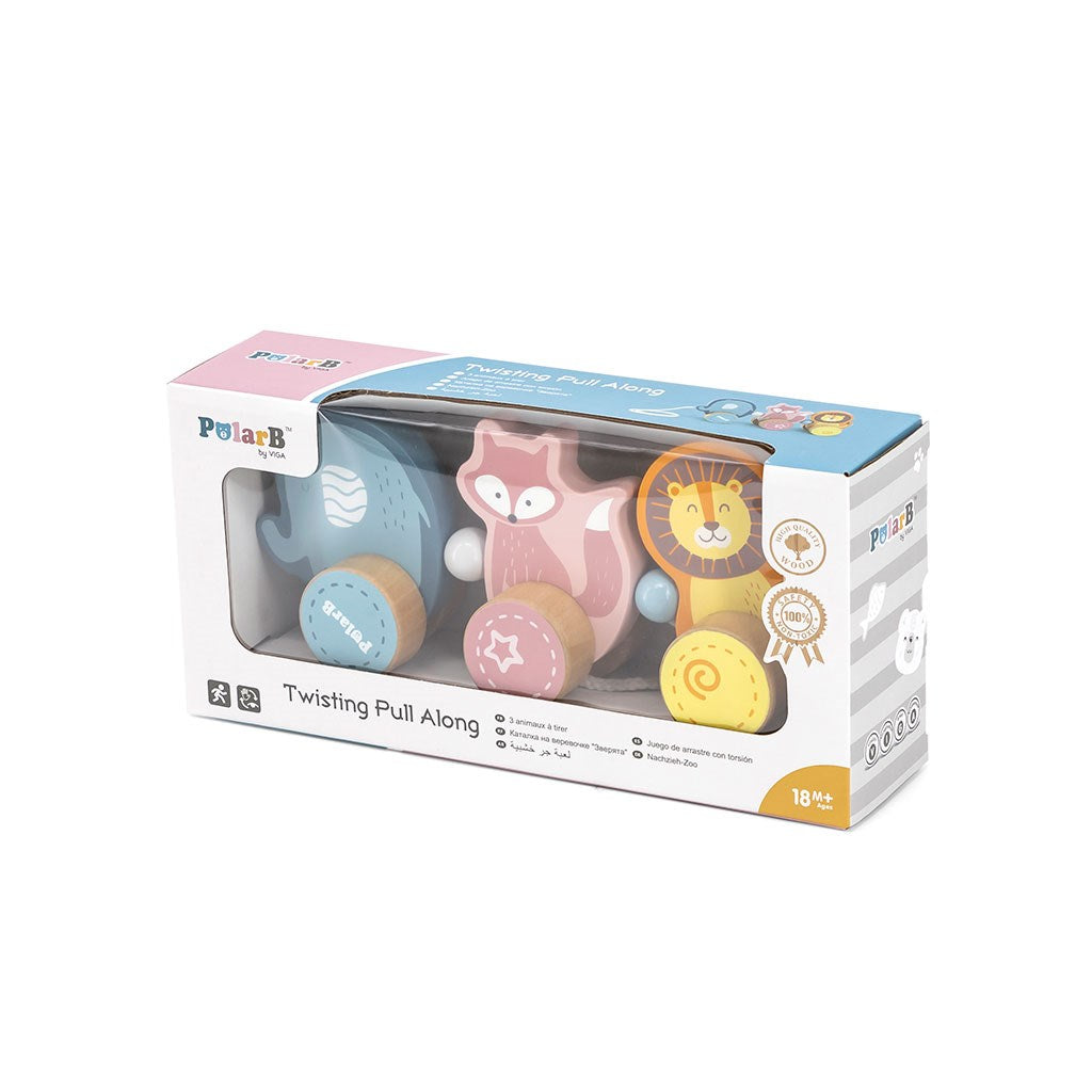 Fa vontató játék zsinóron Viga Zoo