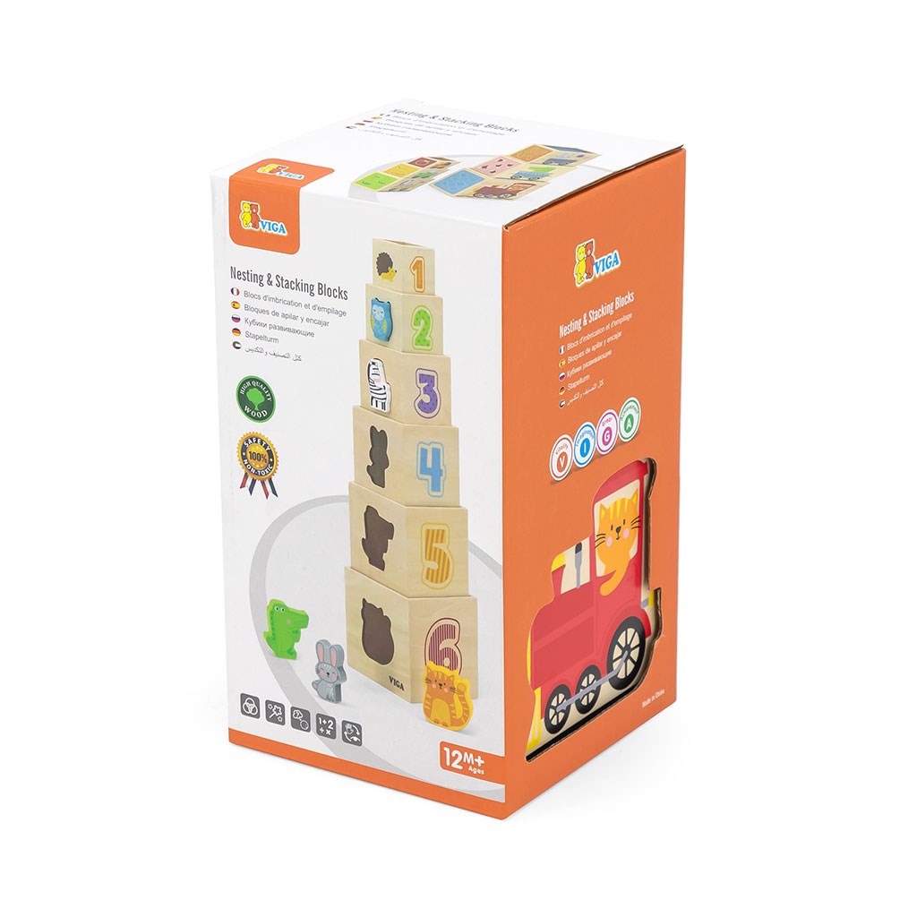 Fa betétkockák Viga