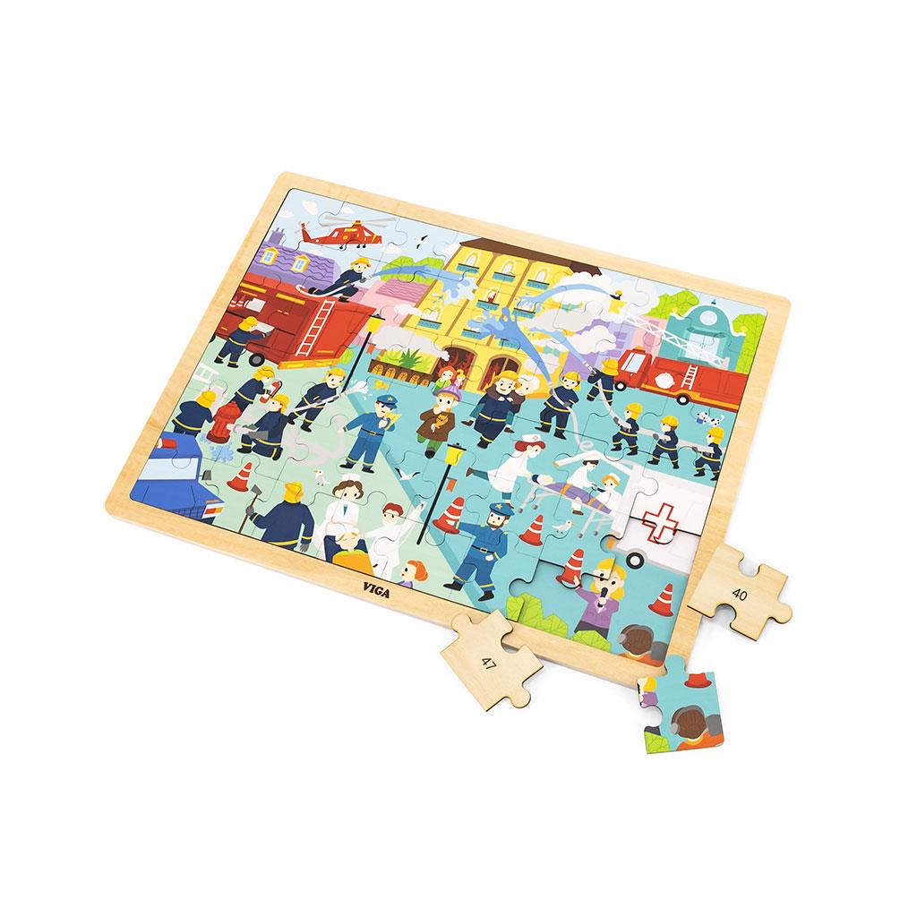 Fa puzzle Viga Tűzoltók