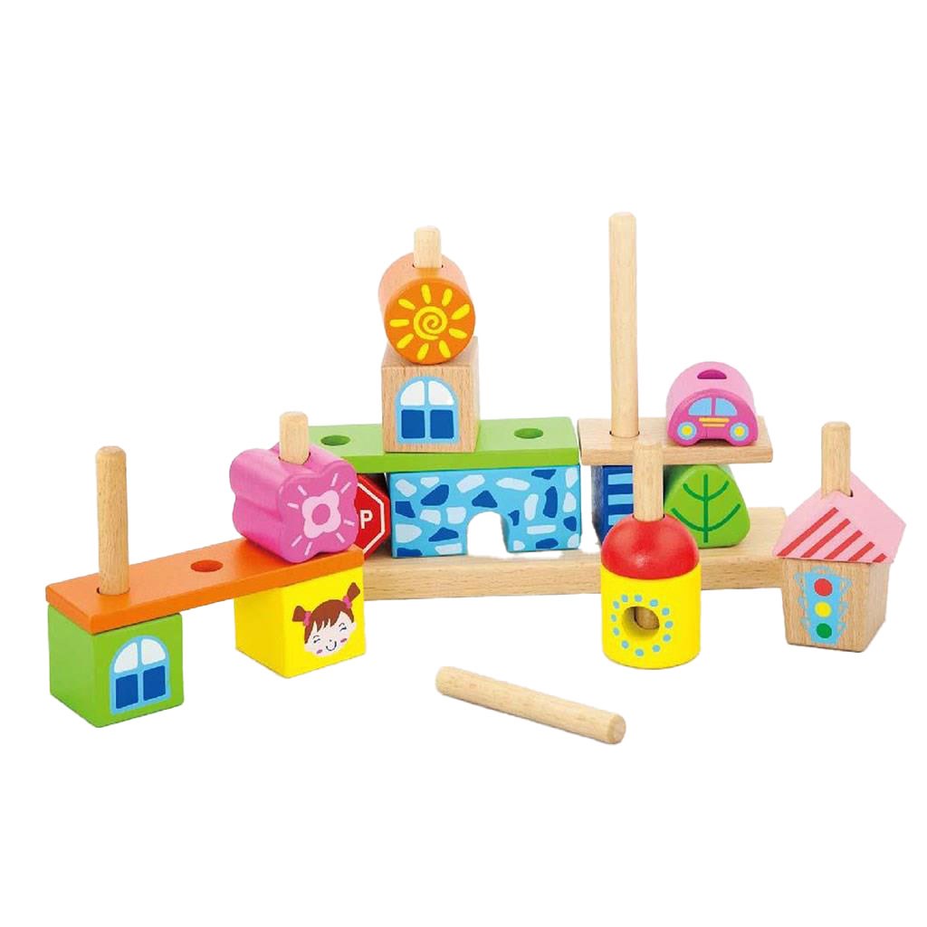 Fa blokkok Viga Város