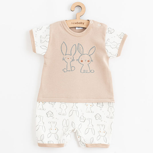 Baba pamut nyári kezeslábas New Baby Rabbit friends