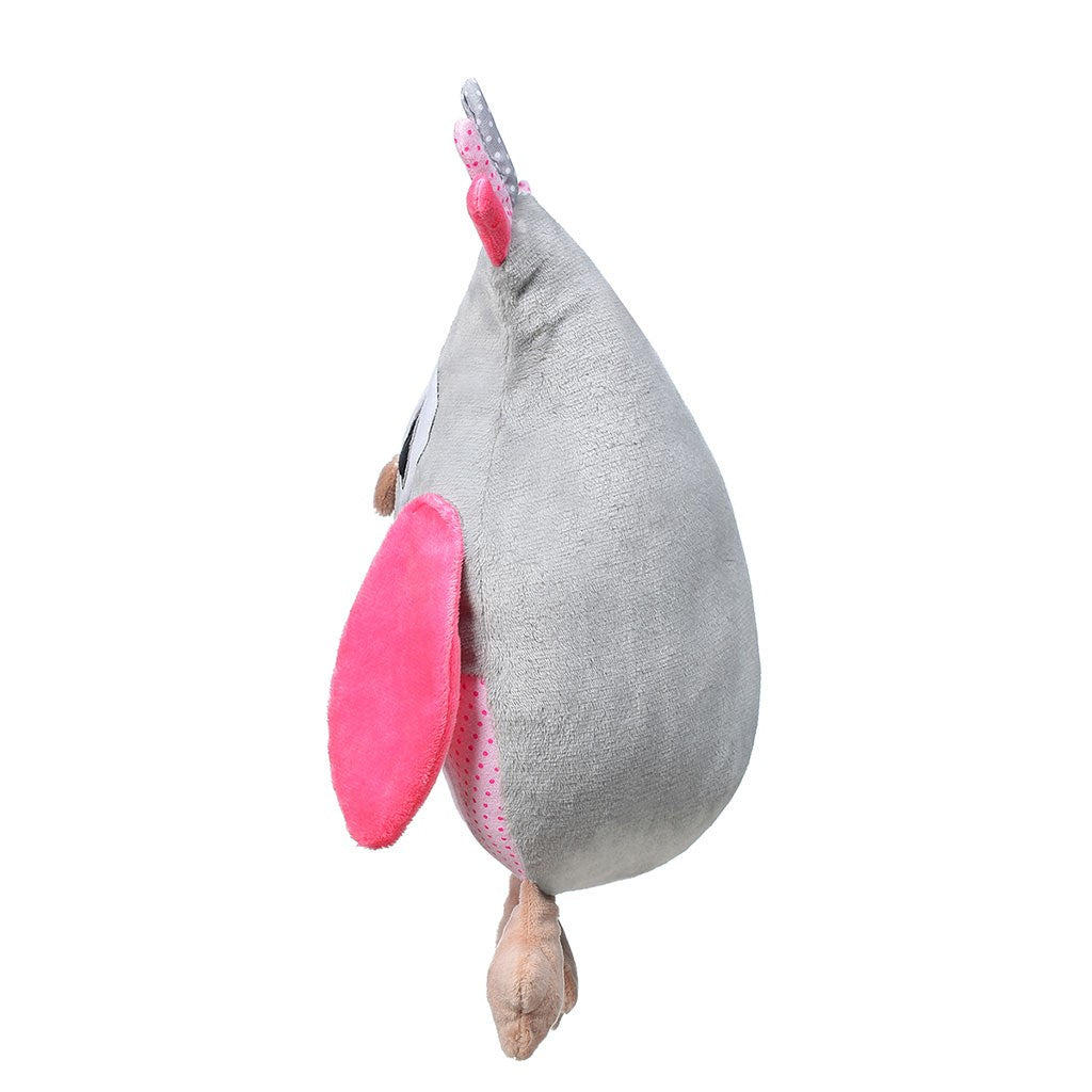 Plüss játék csörgővel Baby Ono Bagoly rózsaszín