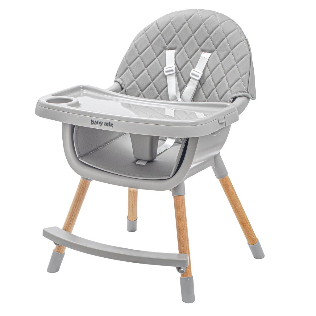 Etetőszék Baby Mix Freja wooden dark grey