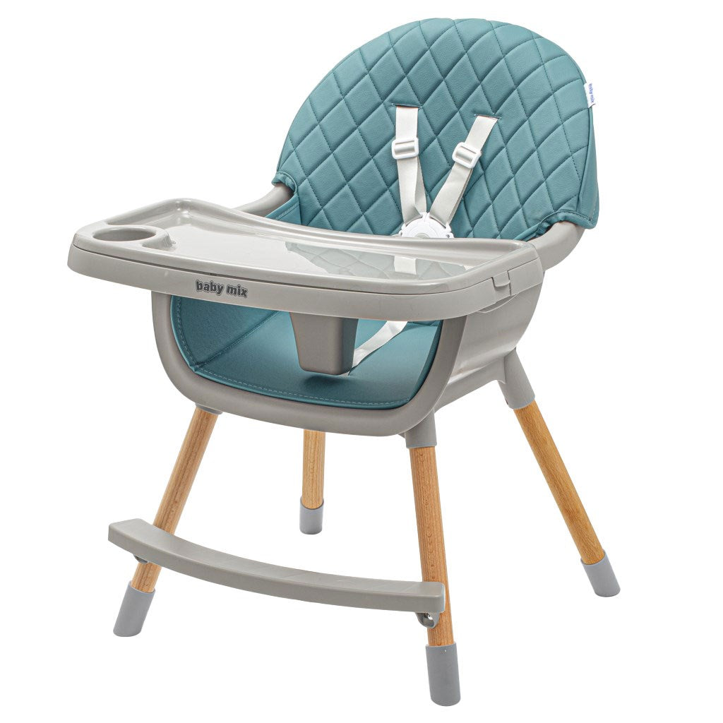 Etetőszék Baby Mix Freja wooden dusty green