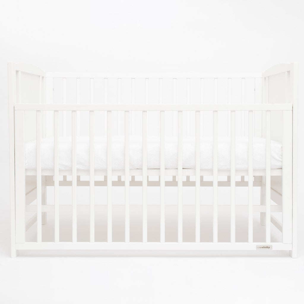 Gyerek kiságy New Baby BEA Zebra leengedhető oldalráccsal fehér