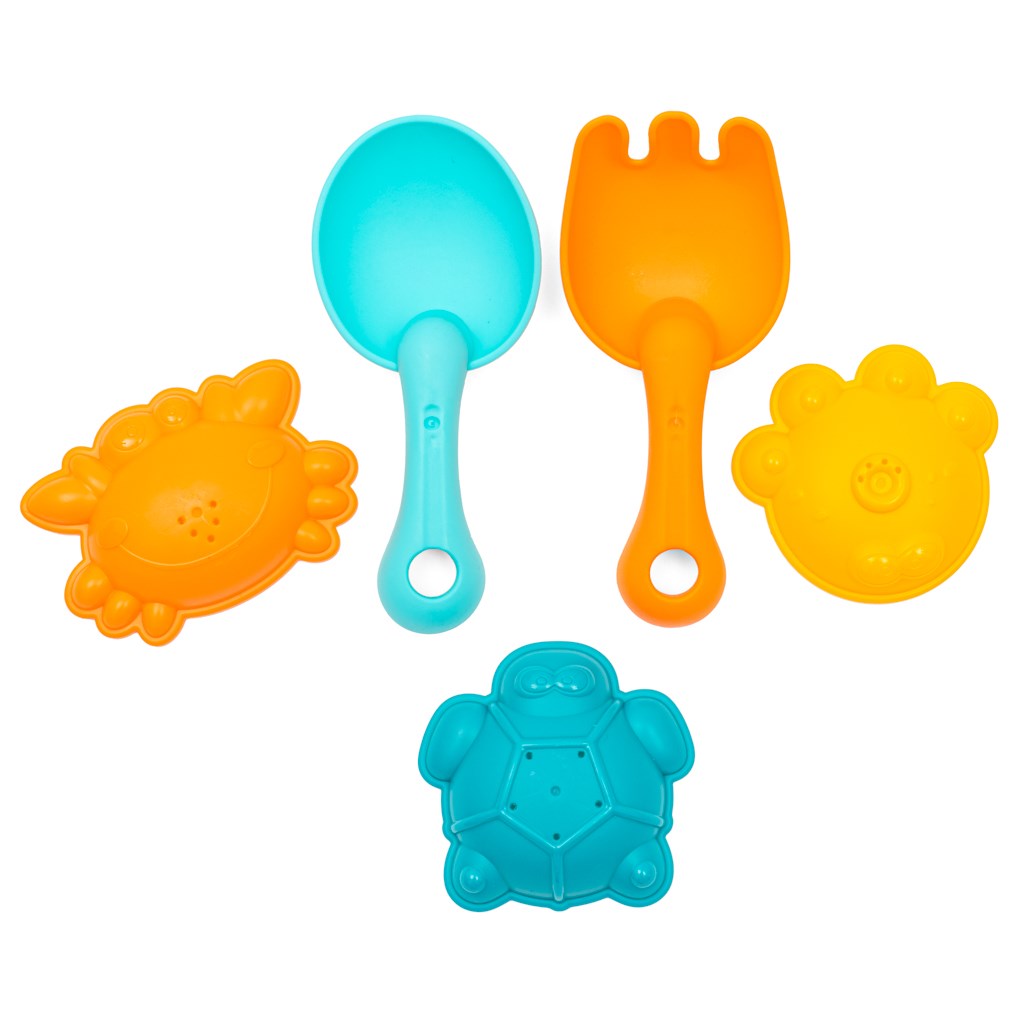 Összecsukható homokozó vödör és játékok – Baby Mix, 5 darabos készlet