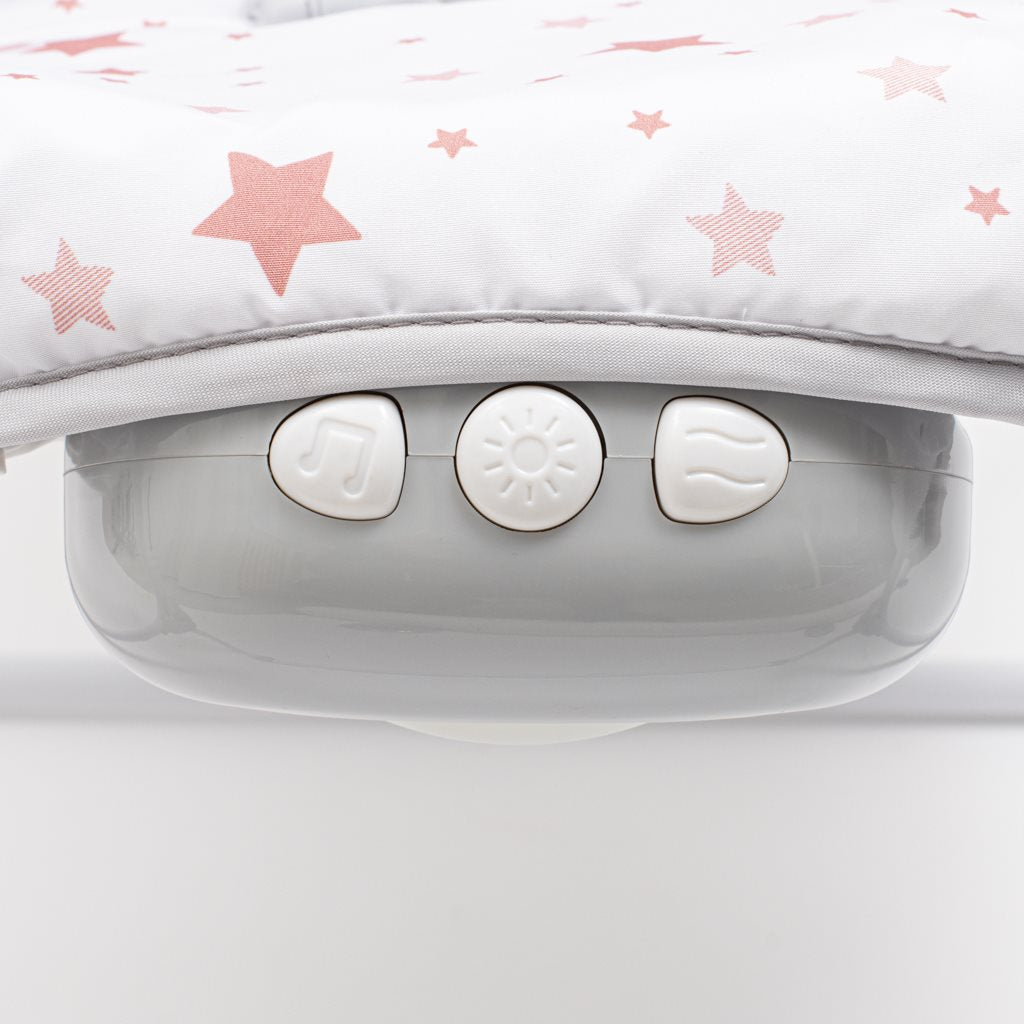 Multifunkcionális baba hinta pihenőszék Baby Mix csillagok rózsaszín