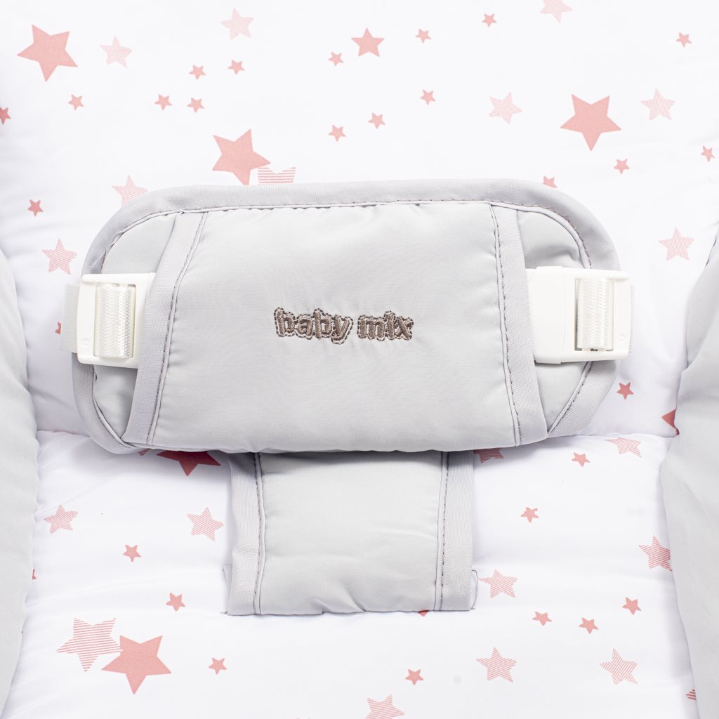 Multifunkcionális baba hinta pihenőszék Baby Mix csillagok rózsaszín