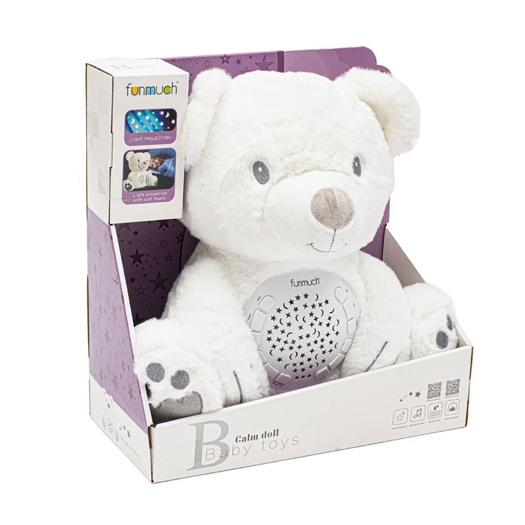 Plüss jegesmedve kivetítővel és zenével Baby Mix