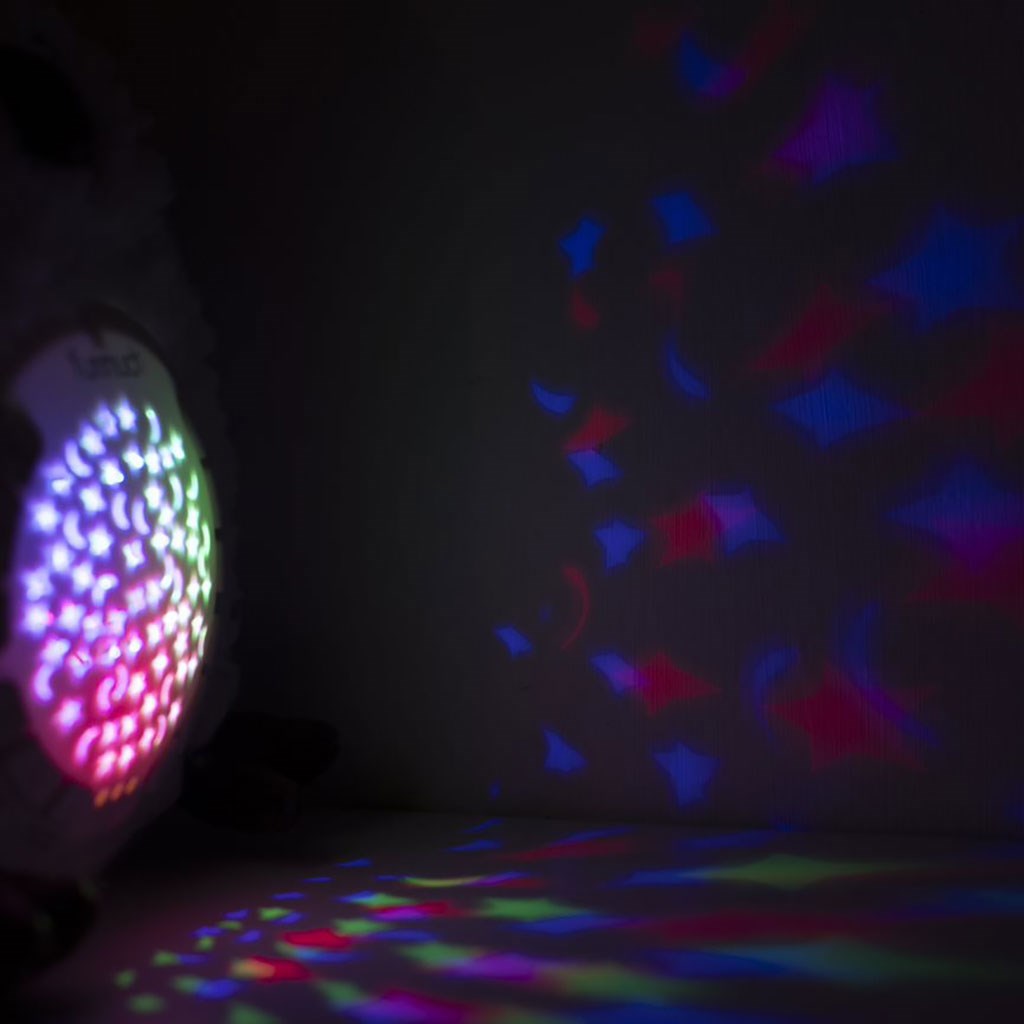 Kitömött bagoly kivetítővel és zenével Baby Mix