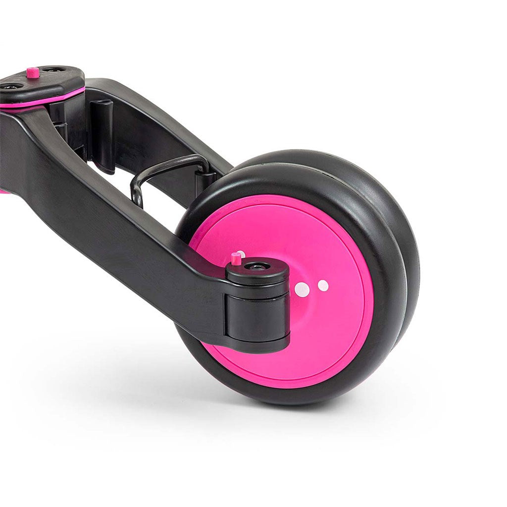 Gyerek háromkerekű bicikli 4az1-ben Milly Mally Optimus Plus tolókarral pink