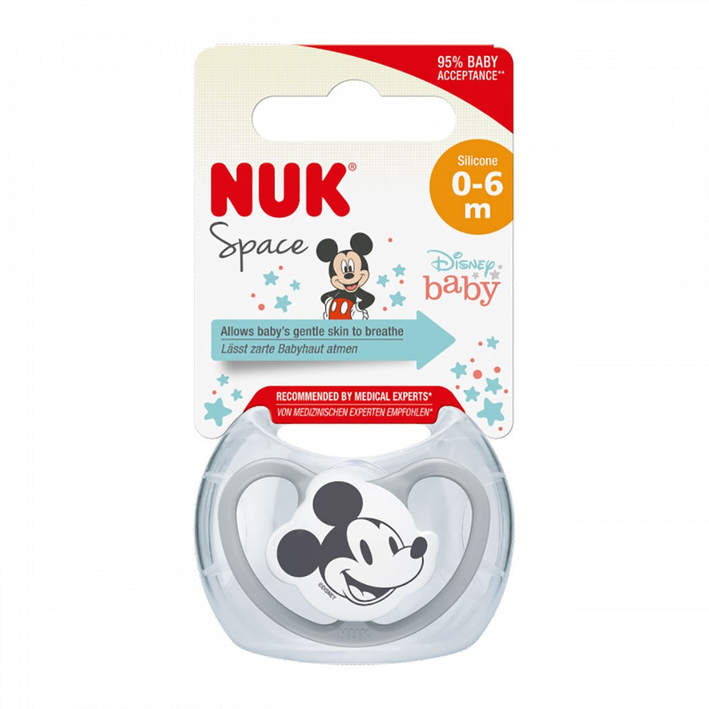 Baba cumi Space NUK 0-6h Disney Mickey Mouse piros