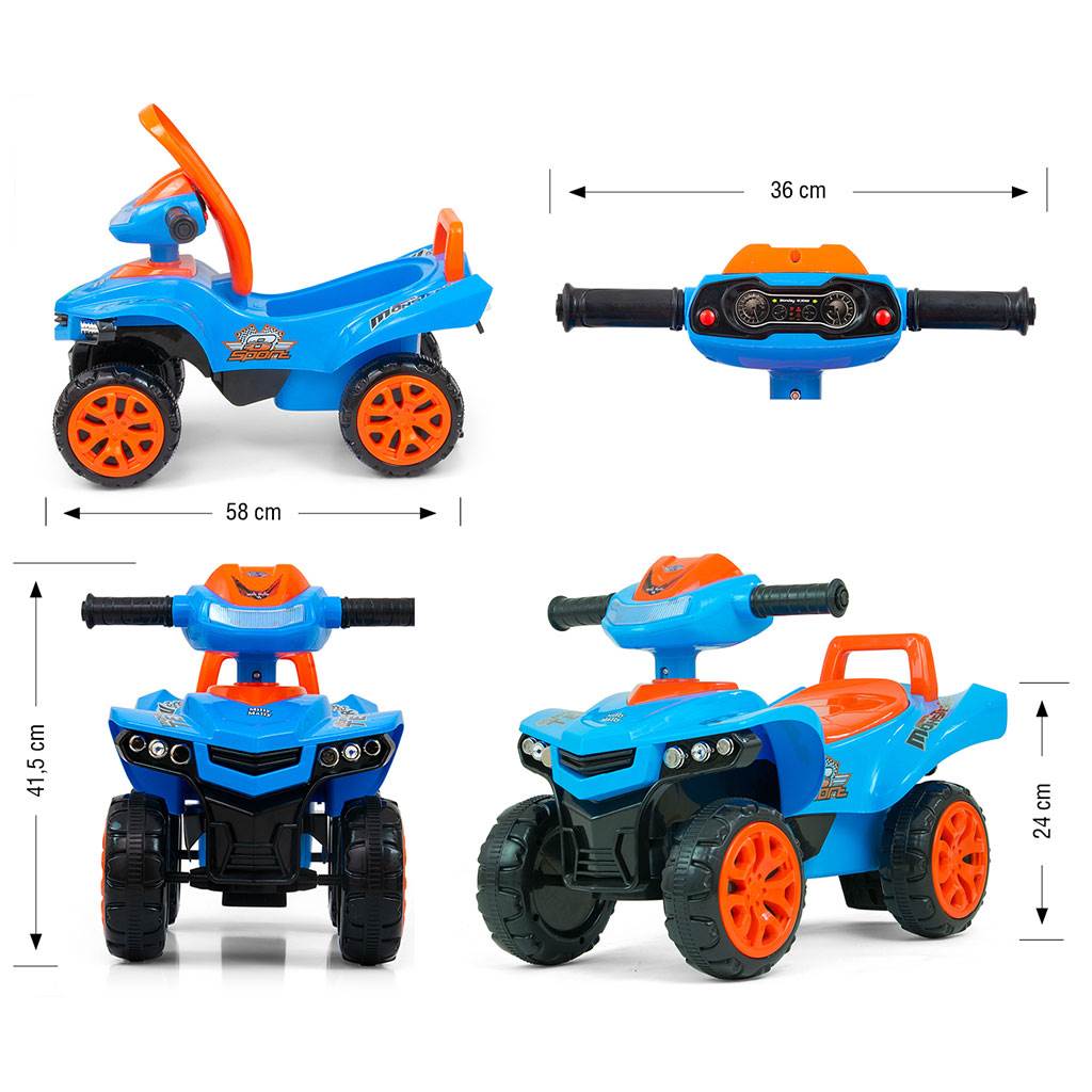 Gyerek négykerekű jármű Milly Mally Monster Blue