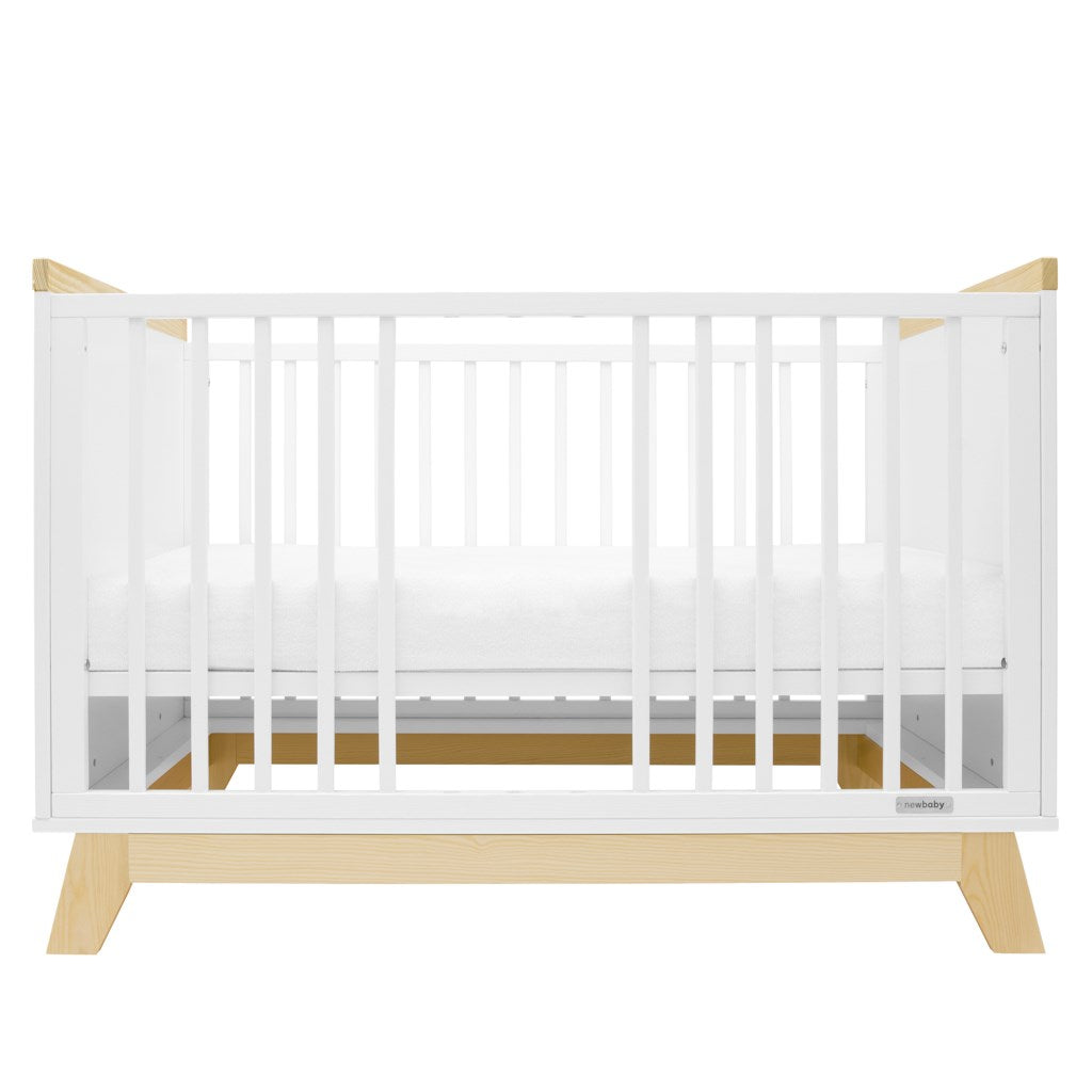 Gyerekágy leesésgátlóval New Baby MARCUS 120x60 cm fehér/természetes