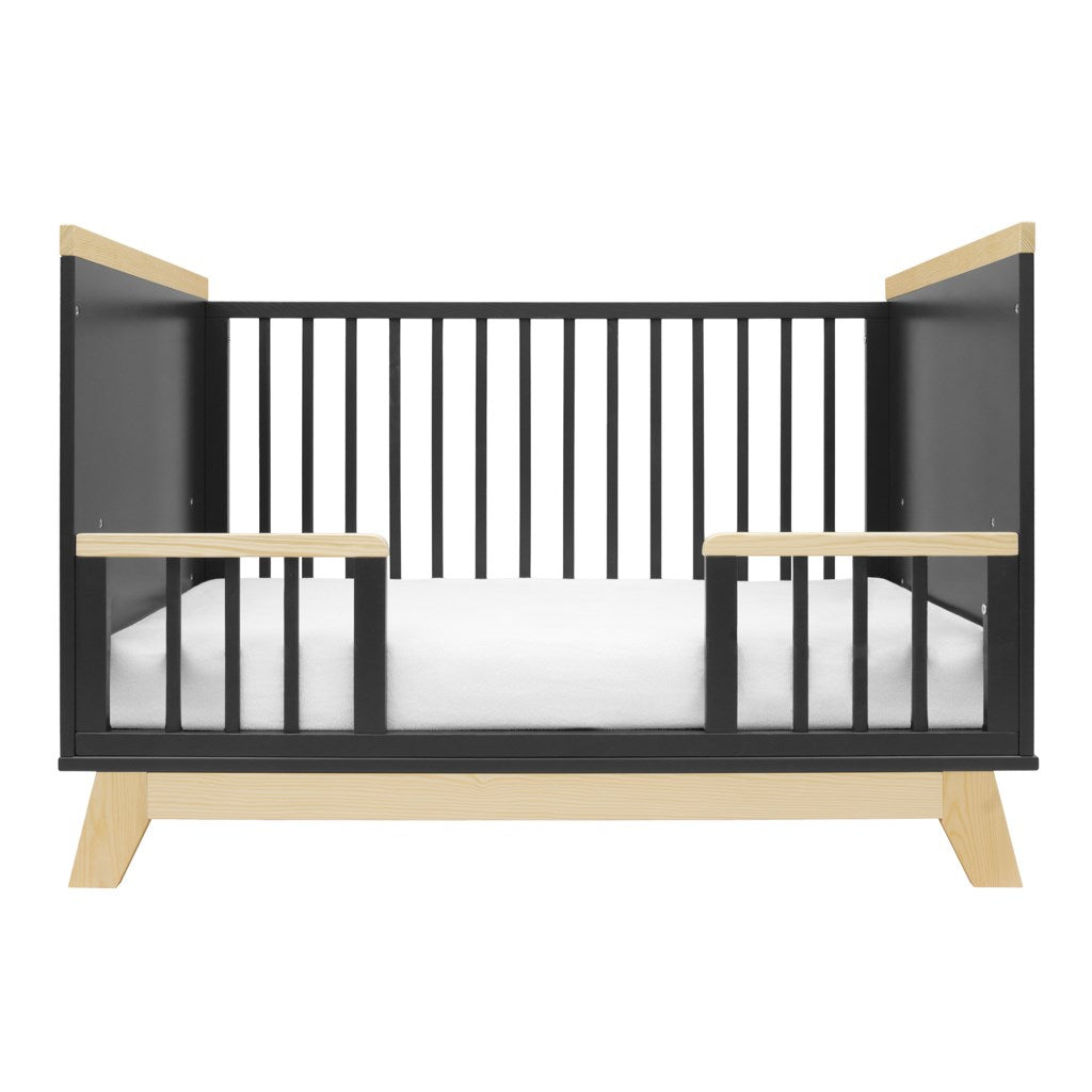 Gyerekágy leesésgátlóval New Baby MARCUS 120x60 cm grafit/természetes