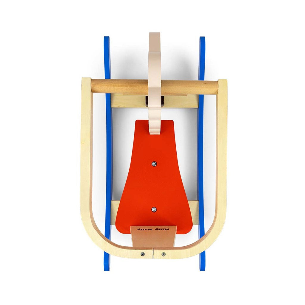 Fából készült hintaló háttámlával Milly Mally Lucky 12 kék-piros