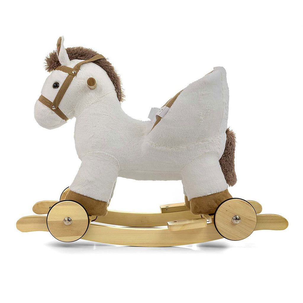 Hintaló dallammal és kerekekkel Milly Mally Polly fehér