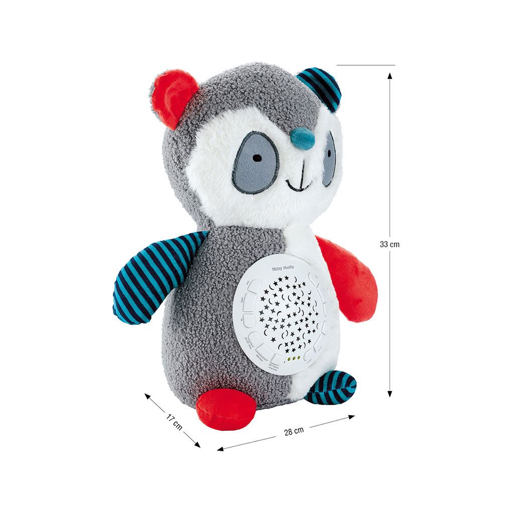 Plüss szundibarát panda projektorral Milly Mally