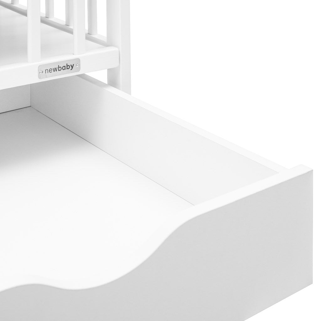 Gyerek kiságy fiókkal New Baby BASIC fehér
