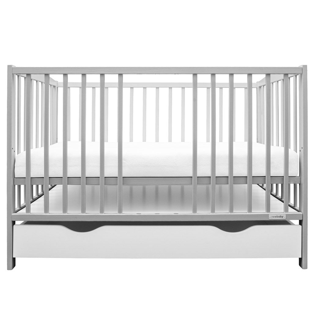 Gyerek kiságy fiókkal New Baby LILLY szürke