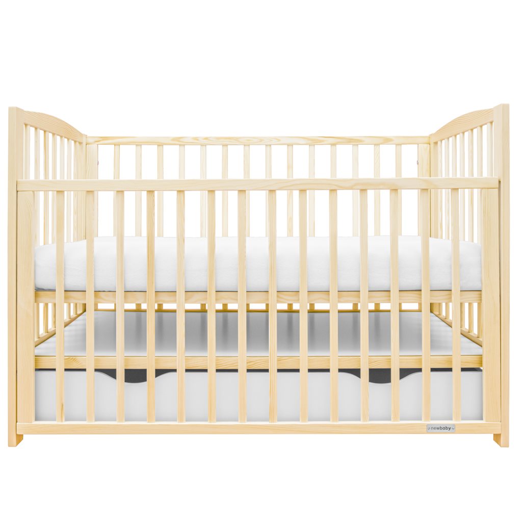 Gyerek kiságy New Baby LILLY leengedhető oldalráccsal és fiókkal természetes