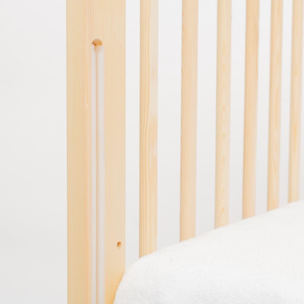 Gyerek kiságy New Baby LILLY leengedhető oldalráccsal és fiókkal természetes