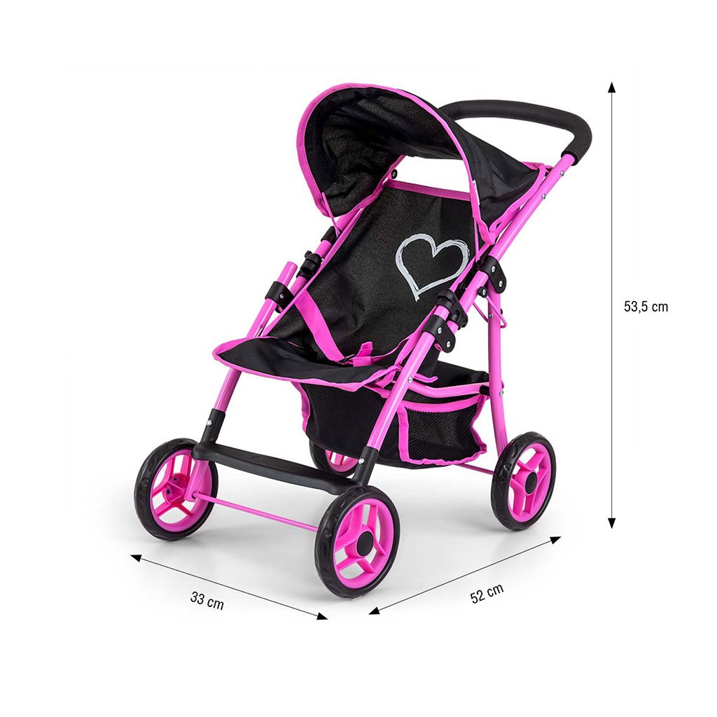 Játék sport babakocsi babáknak Milly Mally Natalie Prestige Black