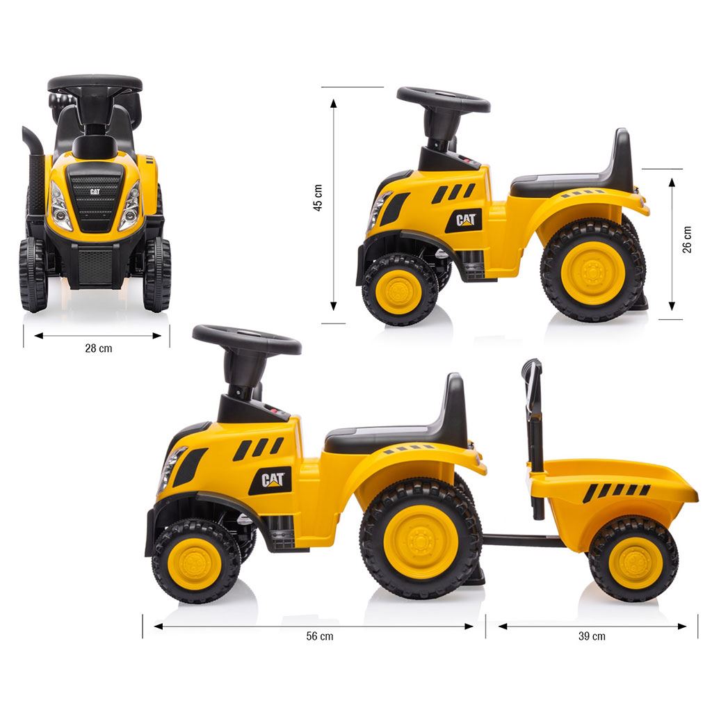 Bébitaxi CAT TRACTOR Milly Mally sárga