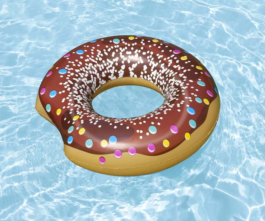 Gyermek nagy felfújható úszógumi Bestway DONUT 107cm brown